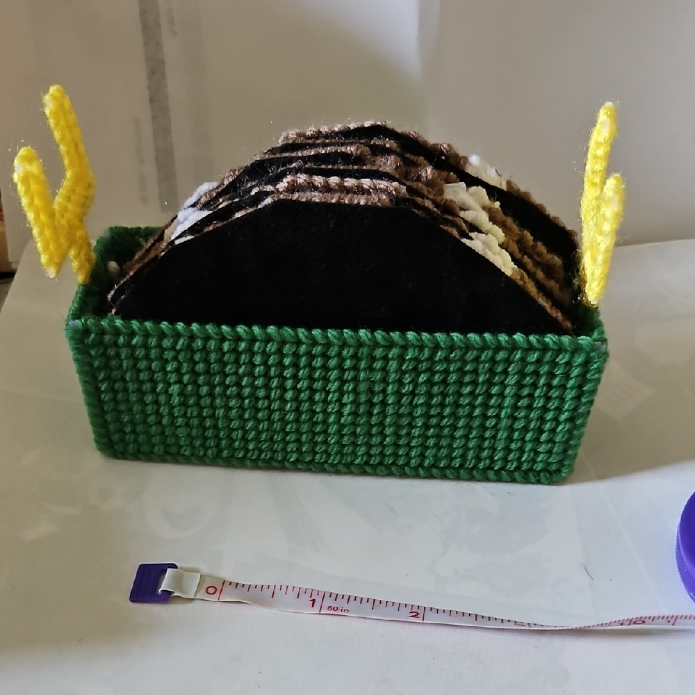 Handcrafted Football Coaster Set - Picture 6 of 6